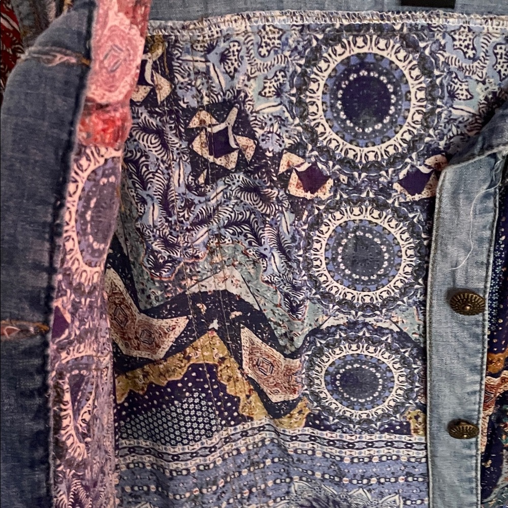 🩵✨ DESIGUAL Patchwork Jacket NWOT Size 40 - Picture 12 of 15